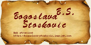 Bogoslava Stošković vizit kartica